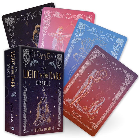 The Light in the Dark Oracle Cards Deck by Lucia Dami, 44 Cards + Guidebook
