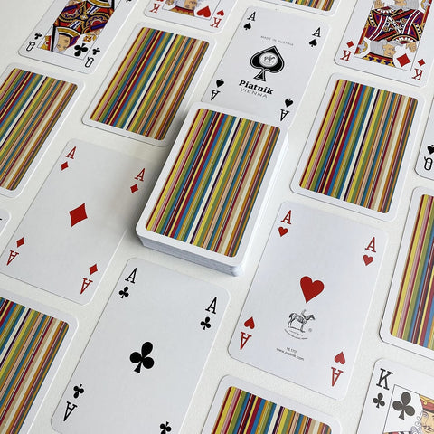 Piatnik Stripes Bridge Playing Cards Deck 55-Card Random Color