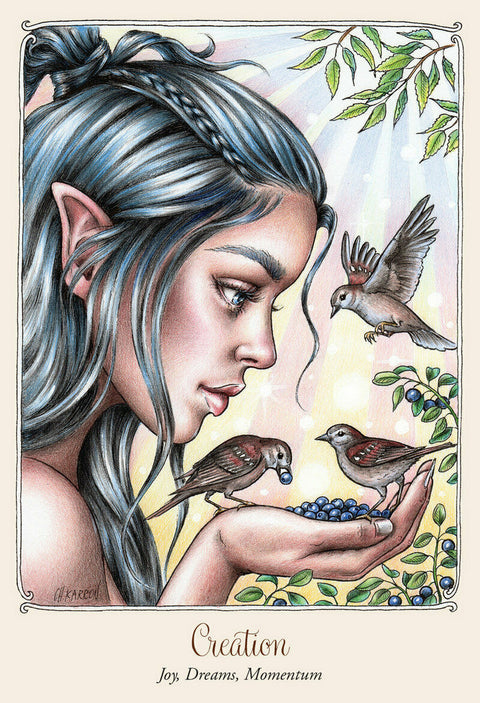 Faery Temple Oracle Card Deck by Suzy Cherub & Christine Karron Blue Angel