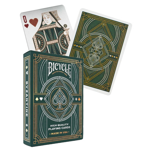 Bicycle Byzantine Playing Cards Deck Green Poker Size Custom Design