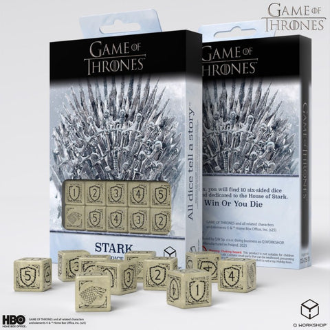 Game of Thrones Stark D6 Dice Set 10pcs – Q WORKSHOP Official Direwolf