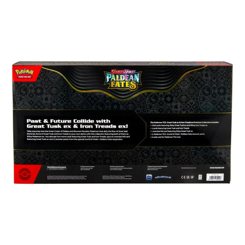 Pokemon TCG Paldean Fates Great Tusk ex & Iron Treads ex Premium Box