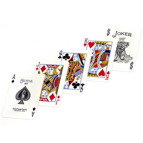 Bicycle Rider Back Standard Poker Playing Cards Blue Deck Gold Frame