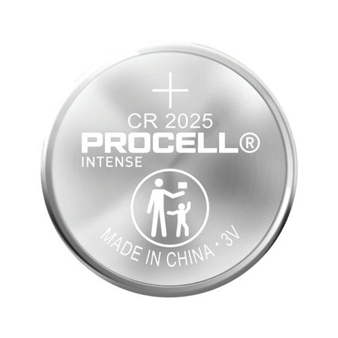 5x Duracell Procell Intense CR2025 3V Lithium Coin Cell Batteries