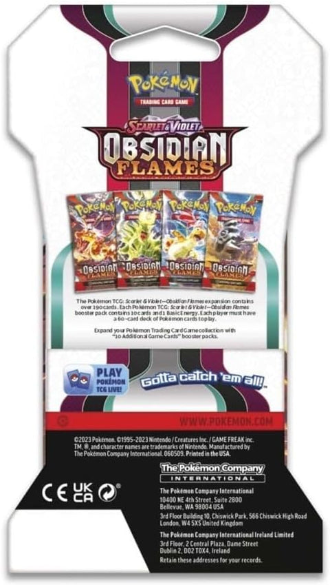 Pokemon TCG Scarlet & Violet Obsidian Flames Sleeved Booster Pack 10 Cards