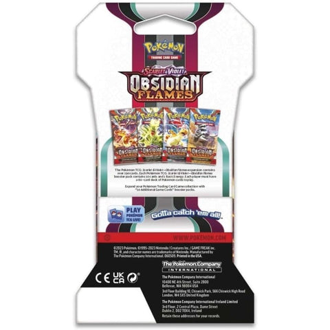 Pokemon TCG Scarlet & Violet Obsidian Flames Sleeved Booster Pack 10 Cards