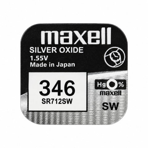 Maxell 346 SR712SW 1.55V Silver Oxide Watch Batteries Made in Japan