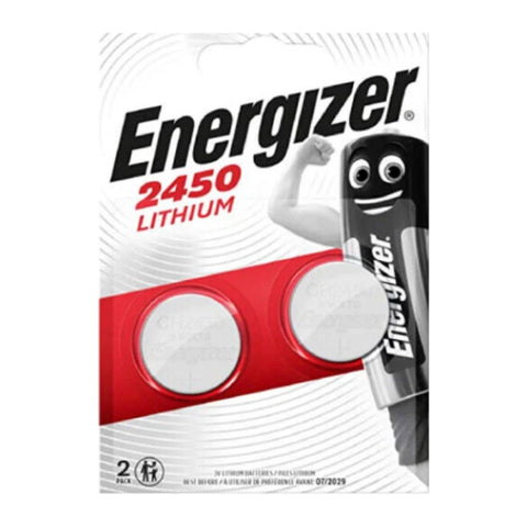 Energizer CR2450 3V Lithium Coin Cell Batteries 2-Pack