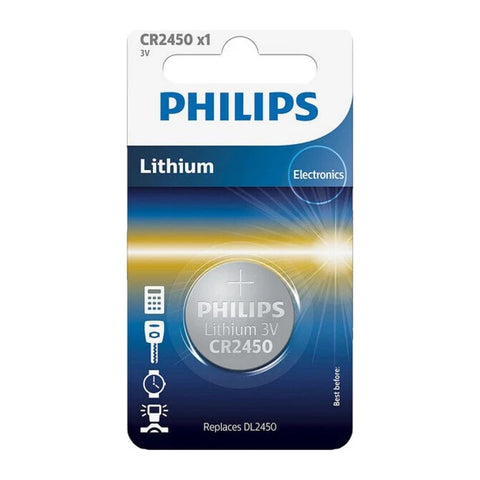 Philips CR2450 3V Lithium Coin Cell Battery