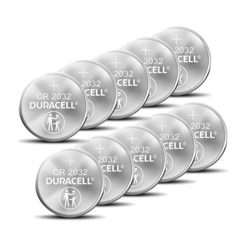 10x Duracell CR2032 3V Lithium Coin Cell Batteries Long Lasting Power