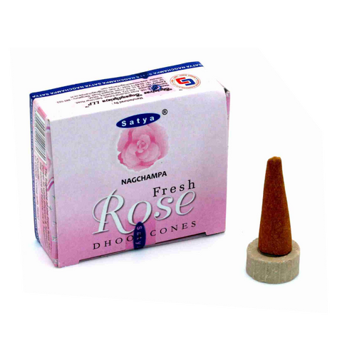 Fresh Rose Dhoop Cones Satya