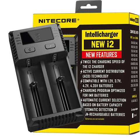 Nitecore New i2 Intellicharger Universal Smart 2-Slot Li-ion NiMH Charger