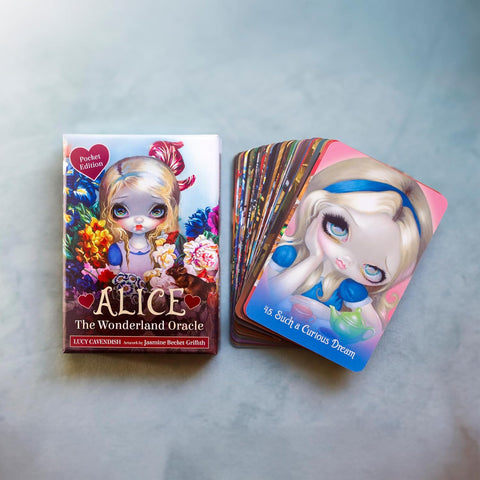 Alice in Wonderland Pocket Oracle Deck 45 Cards & Guidebook by Blue Angel