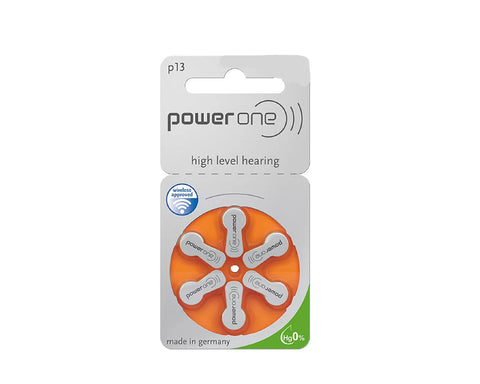 6 Power One Varta 13 Pr48 Hearing Aid Batteries 1.45V Zinc Air NEW