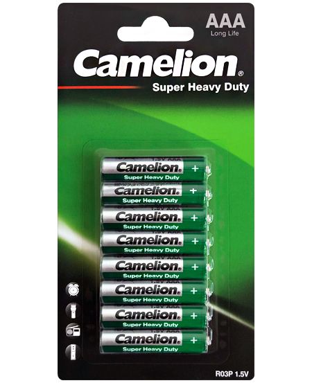 8 Camelion Aaa Batteries Super Heavy Duty Long Life R03P 1.5V 8Bl 10