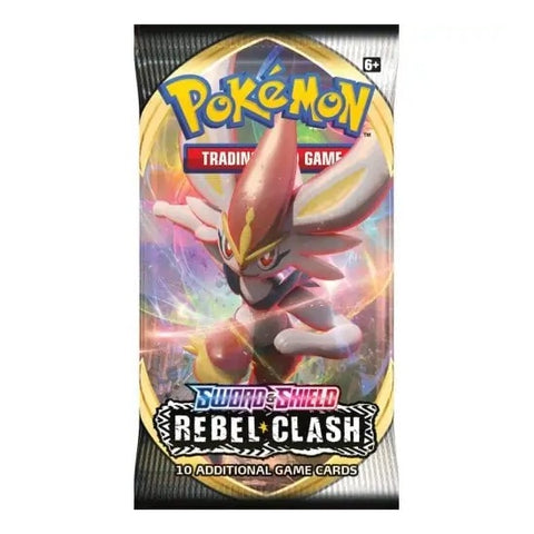 Pokemon TCG Sword & Shield Rebel Clash Booster Pack 10 Cards Sealed