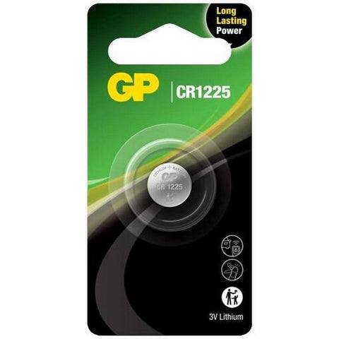1x GP CR1225 3V Lithium Coin Cell Button Battery Blister Pack
