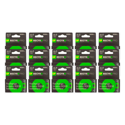 60x GP ReCyko PRO AA 2000mAh - 15 packs of 4