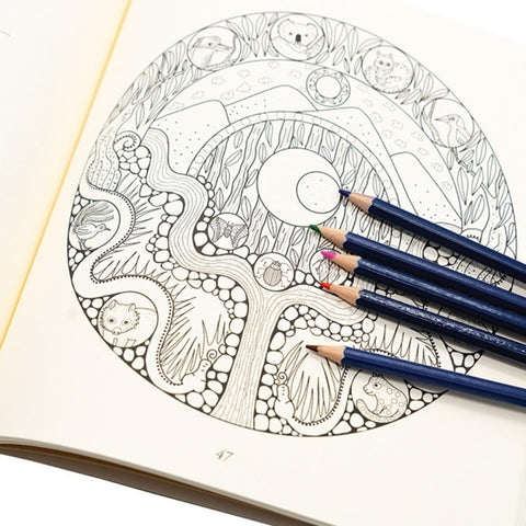 Magic Mandala a Book of Coloring in Blue Angel