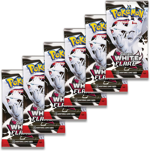 Pokemon TCG Scarlet & Violet White Flare 6 Booster Pack Bundle