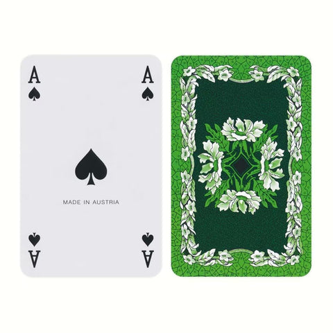 PIATNIK Bridge Poker Whist Playing Cards 55-Card Deck Green/Brown
