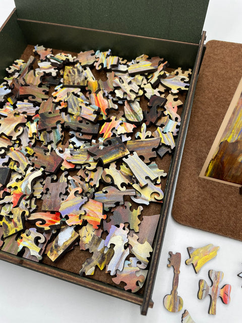 M.K. Ciurlionis Creation of the World IX 300pc Wooden Jigsaw Puzzle