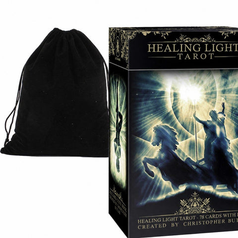 Healing Light Tarot Card Deck Lo Scarabeo w/ Velvet Bag & Guidebook