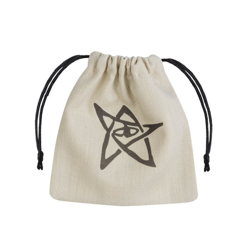 Call of Cthulhu Dice Bag Beige Black Cotton RPG Pouch by Q-Workshop