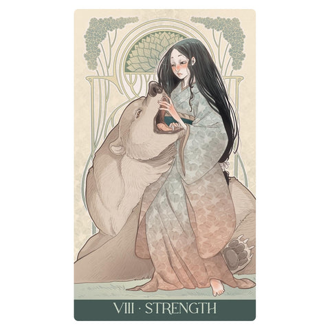 Japanese Art Nouveau Tarot Deck 78 Cards with Guidebook by Lo Scarabeo