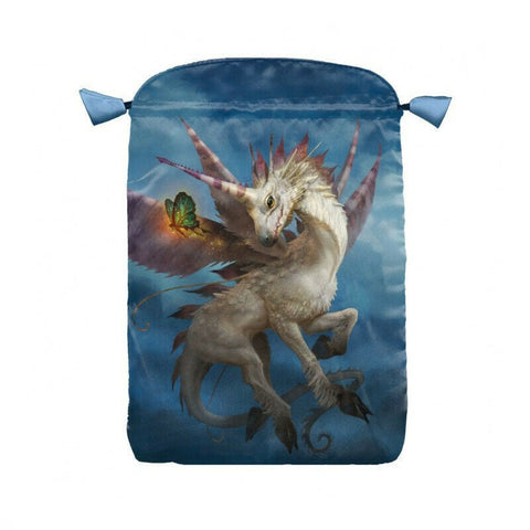 Unicorns Satin Tarot Card Drawstring Bag 16x22.5cm Lo Scarabeo