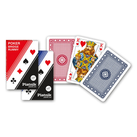 1x Piatnik Poker Bridge Rummy Playing Cards Deck, Red or Blue Random