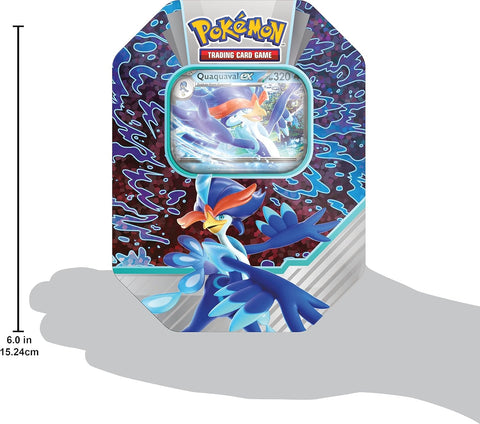 Pokemon TCG Paldea Partners Tin Quaquaval ex + 4 Booster Packs
