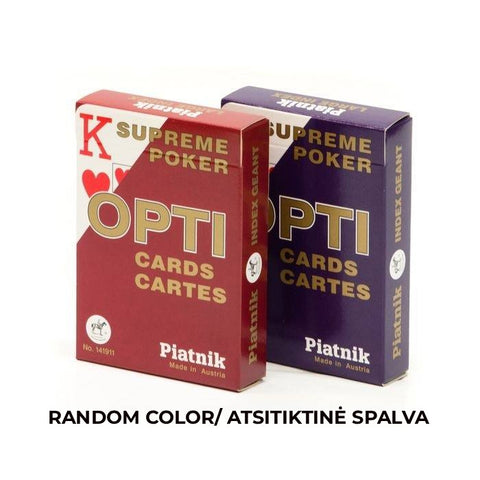 Piatnik Opti Supreme Jumbo Index Poker Playing Cards Deck Red or Blue