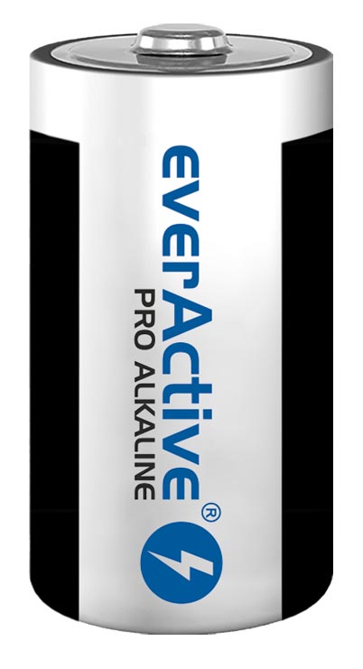 2x EverActive Pro Alkaline C LR14 1.5V Batteries 8000mAh High Power