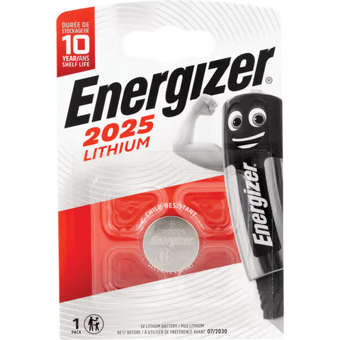 1x Energizer CR2025 3V Lithium Coin Cell DL2025 Battery