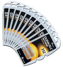 60x Duracell Activair 312 Hearing Aid Batteries Zinc Air 1.45V Mercury