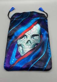 Lo Scarabeo Santa Muerte Satin Tarot Card Bag Black Drawstring Pouch