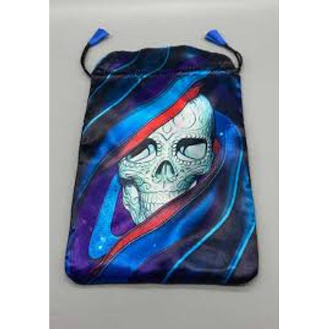 Lo Scarabeo Santa Muerte Satin Tarot Card Bag Black Drawstring Pouch