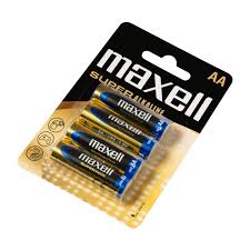 4x Maxell AA LR6 Super Alkaline 1.5V Batteries Blister Pack
