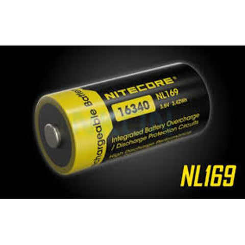 1x NITECORE NL169 16340 950mAh Li-ion Rechargeable Battery 3.6V