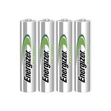 4x Energizer AAA Recharge Universal 500mAh NiMH 1.2V Rechargeable Batteries