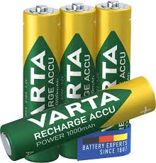 4x Varta AAA 1000mAh NiMH Rechargeable Batteries 1.2V Recharge Accu