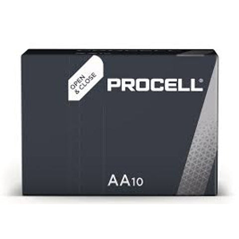 10x Duracell Procell AA 1.5V Alkaline Professional Batteries