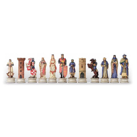 Italfama Crusaders vs Saracens Hand Painted Chess Set 35cm w/Storage