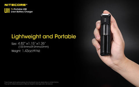 Nitecore UI1 Smart USB Li-Ion Battery Charger for 18650 21700 IMR Cells