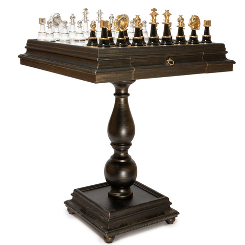 Italfama Brass Chess Set with Alabaster Board 5" King Handmade Italy