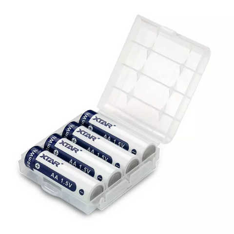 4 Xtar Aa Rechargeable Li-Ion Batteries 3300Mwh 2000Mah Protected 1.5V & Box