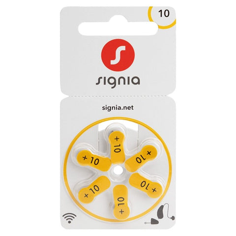 Signia 10 PR70 6BL hearing Aid Batteries 6 pcs.