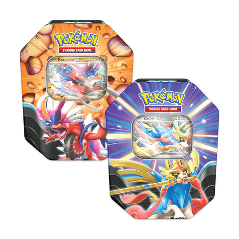 Pokemon TCG Koraidon ex Slashing Legends Tin with 5 Booster Packs