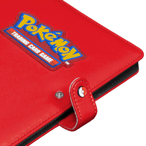 Ultra Pro Pokemon Red 4-Pocket Snap Binder, Side-Loading, Holds 160 Cards